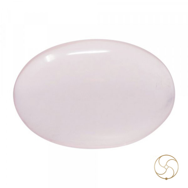 Image of 22.39 Carats Rose Quartz Gemstone With Silver Pendant - गुलाबी स्फटिक