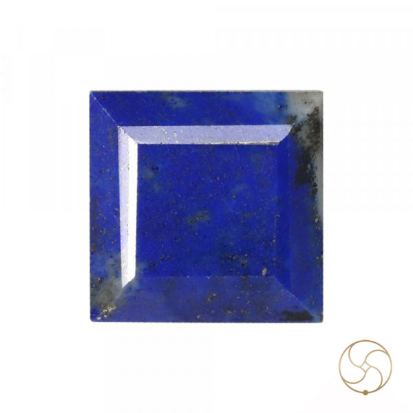 Image of 12 Carats Square Lapis Lazuli Gemstone With Silver Ring Or Pendant –  वर्ग लाजवर्त रत्न