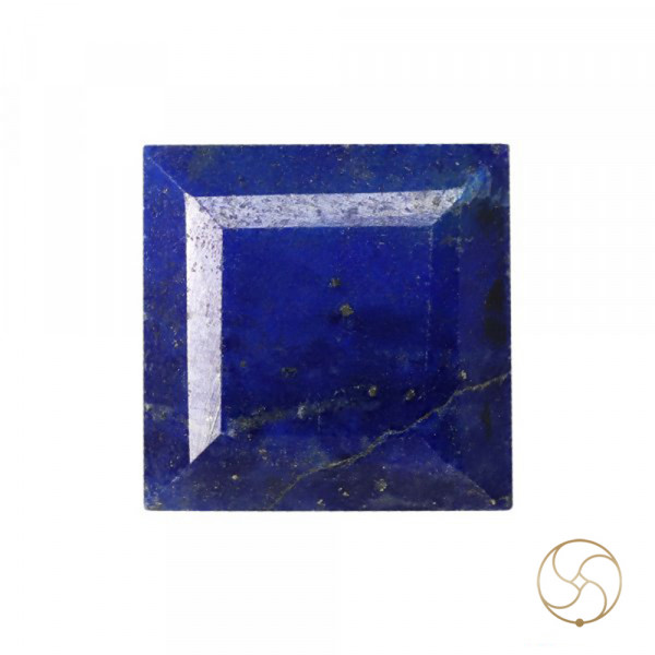 Image of 12 Carats Square Lapis Lazuli Gemstone With Silver Ring Or Pendant –  वर्ग लाजवर्त रत्न