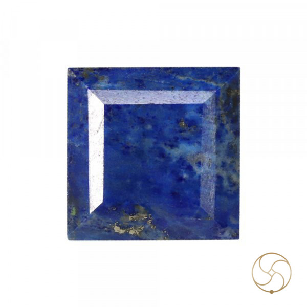 Image of 11.50 Carats Square Lapis Lazuli Gemstone With Silver Ring Or Pendant –  वर्ग लाजवर्त रत्न
