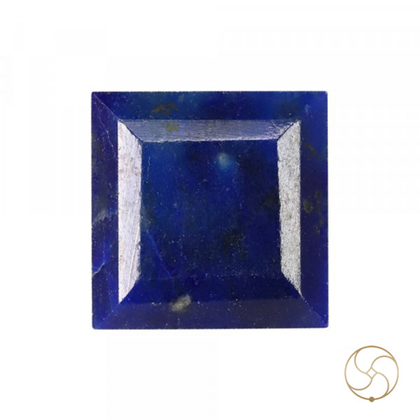 Image of 11 Carats Square Lapis Lazuli Gemstone With Silver Ring Or Pendant –  वर्ग लाजवर्त रत्न