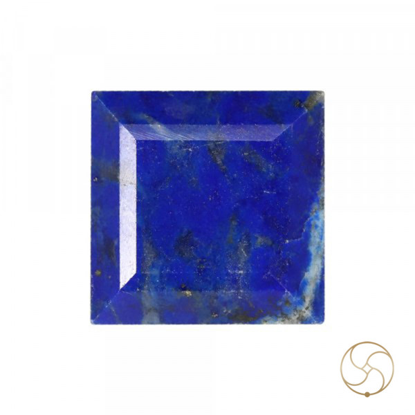 Image of 11 Carats Square Lapis Lazuli Gemstone With Silver Ring Or Pendant –  वर्ग लाजवर्त रत्न