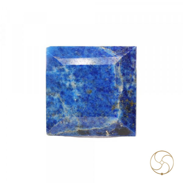 Image of 11.85 Carats Square Lapis Lazuli Gemstone With Silver Ring Or Pendant –  वर्ग लाजवर्त रत्न