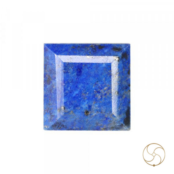 Image of 11.80 Carats Square Lapis Lazuli Gemstone With Silver Ring Or Pendant –  वर्ग लाजवर्त रत्न