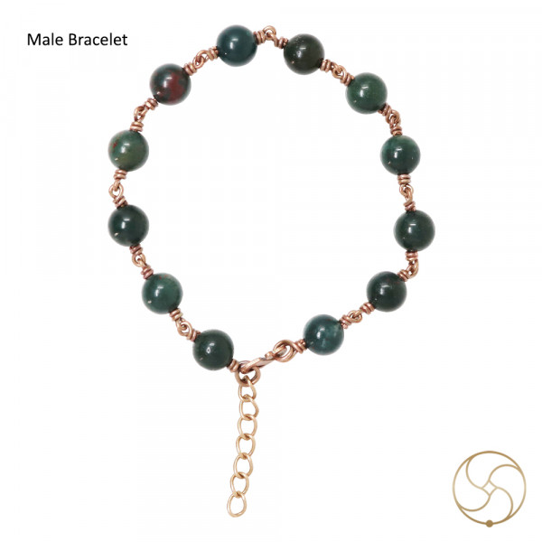 Image of Pure Copper Blood Gem Bracelet For Male And Female - शुद्ध तांबा रक्त रत्न वलय स्त्री पुरुष हेतु
