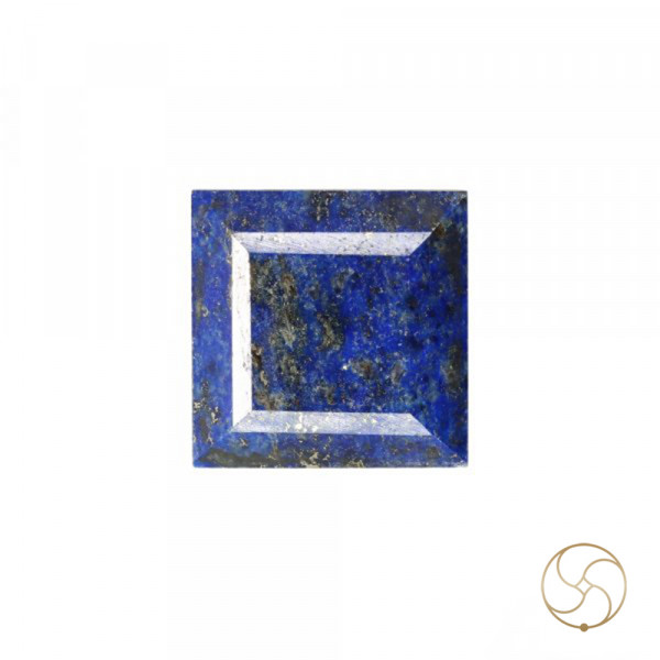 Image of 11.50 Carats Square Lapis Lazuli Gemstone With Silver Ring Or Pendant –  वर्ग लाजवर्त रत्न