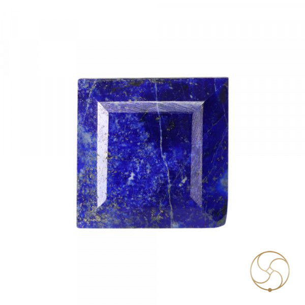 Image of 9.25 Carats Square Lapis Lazuli Gemstone With Silver Ring Or Pendant –  वर्ग लाजवर्त रत्न