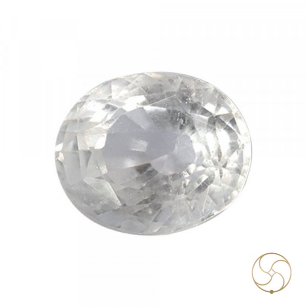 Image of 6.25 Carats White Topaz Gemstone With Silver Ring Or Pendant - नर्म रत्न