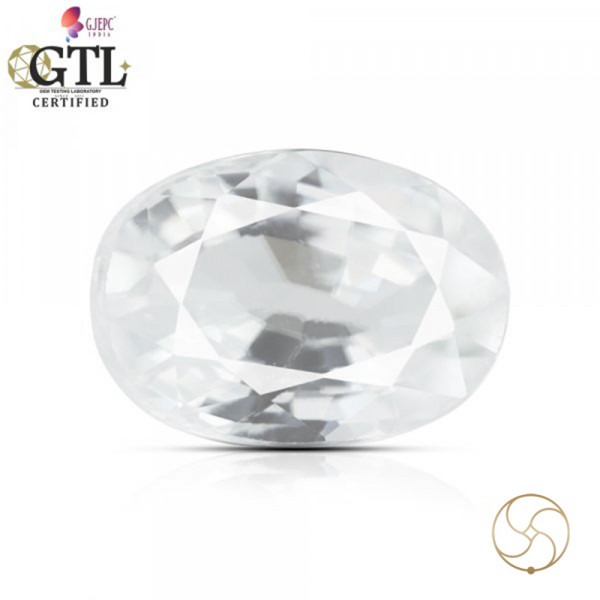 Image of 08.95 Carats Natural Zircon Gemstone With Silver Ring Or Pendant - प्राकृतिक जरकन