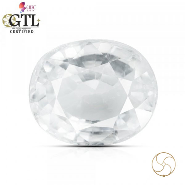 Image of 08.73 Carats Natural Zircon Gemstone With Silver Ring Or Pendant - प्राकृतिक जरकन