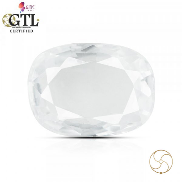 Image of 07.09 Carats Natural Zircon Gemstone With Silver Ring Or Pendant - प्राकृतिक जरकन