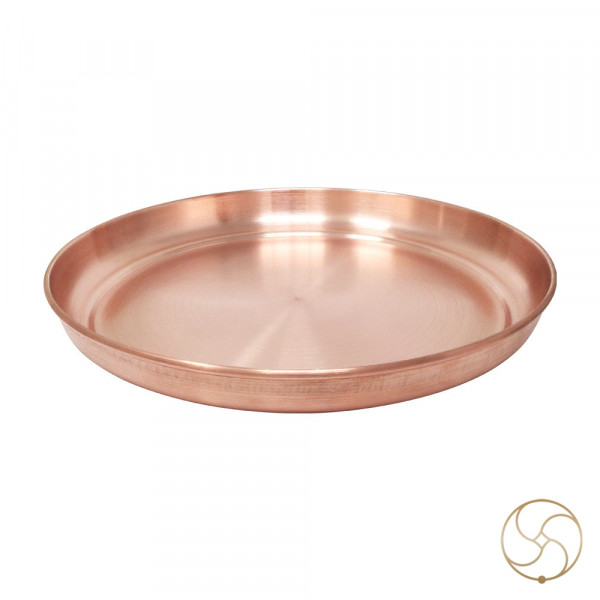 Image of 99.9%  Nepaliya Copper Pooja Thali (500gm) - नेपालिया तांबा पूजा थाली