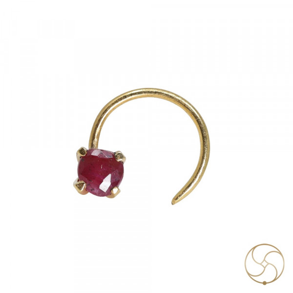 Image of 91.6% 0.428 grams Gold 0.20 Carat Natural Ruby Nose pin