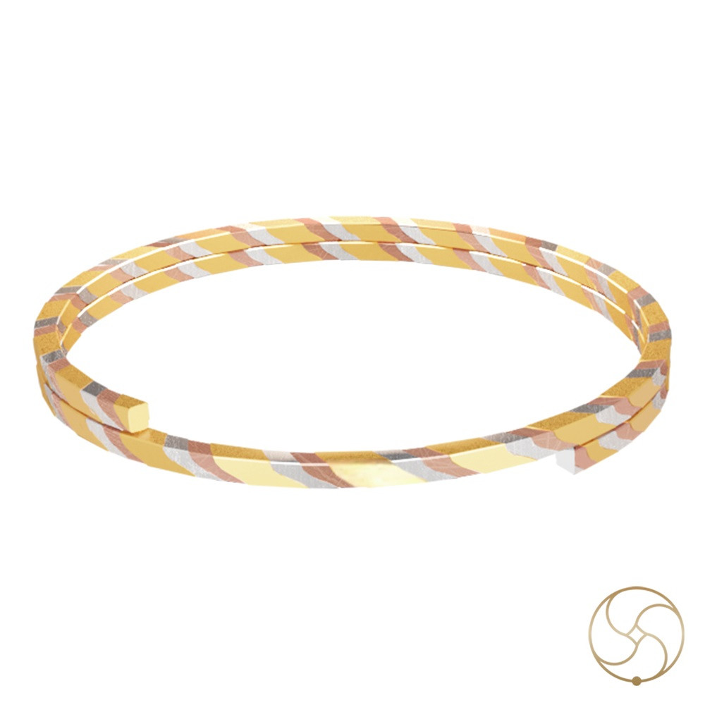 999 Three Metal Bangle Gold-10gm Silver-66 Copper-63 -