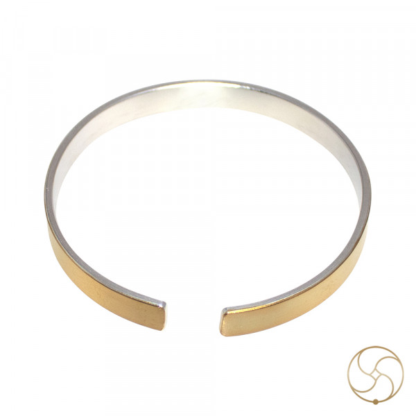 Image of 99.9% Pure Gold Silver Combine Bangle (gold-7.93gm, silver-30.26gm) - सोना-चाँदी संयुक्त कड़ा (स्त्री एवं पुरुष)