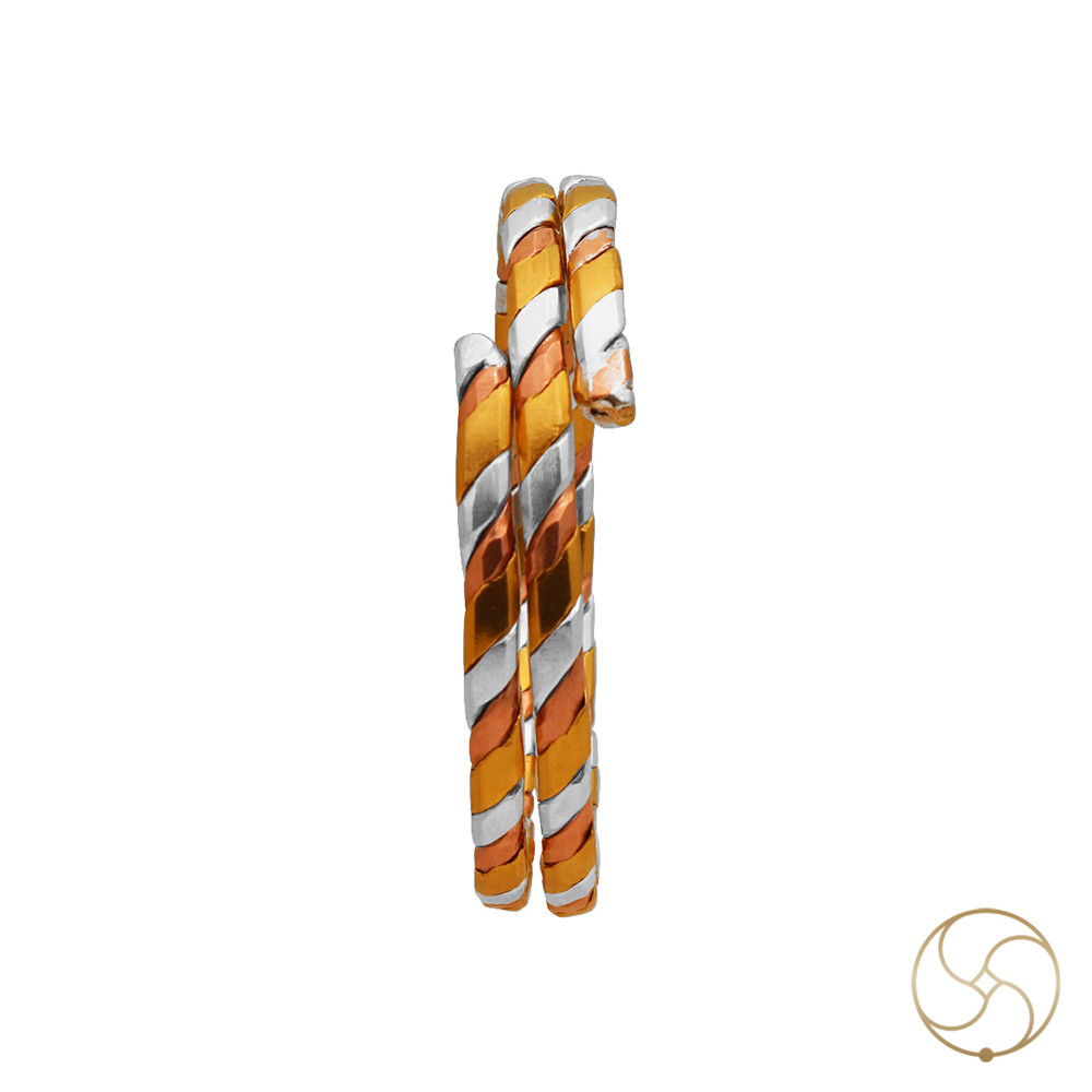 3 Metal Bangle With 999 Purity Gold-70gmSilver-41gmCopper-38gm