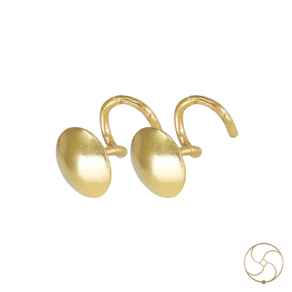 999 Gold Circular Stud Earpins 142gm -   