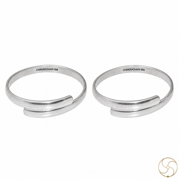 Image of 99.9% Silver Bangle Pair for Kids (6 Month to 3 Year)