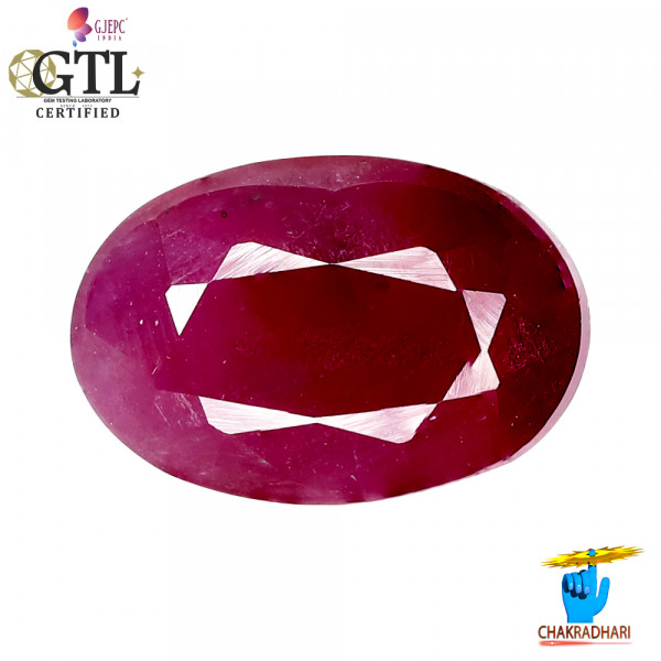 Image of 5.69 Carat Ruby Gemstone With Ring Or Pendant - मानक रत्न