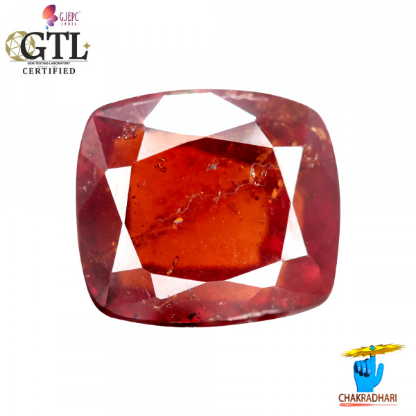 Image of 9.49 Carat Garnet Gemstone With Ring Or Pendant – गोमेद रत्न