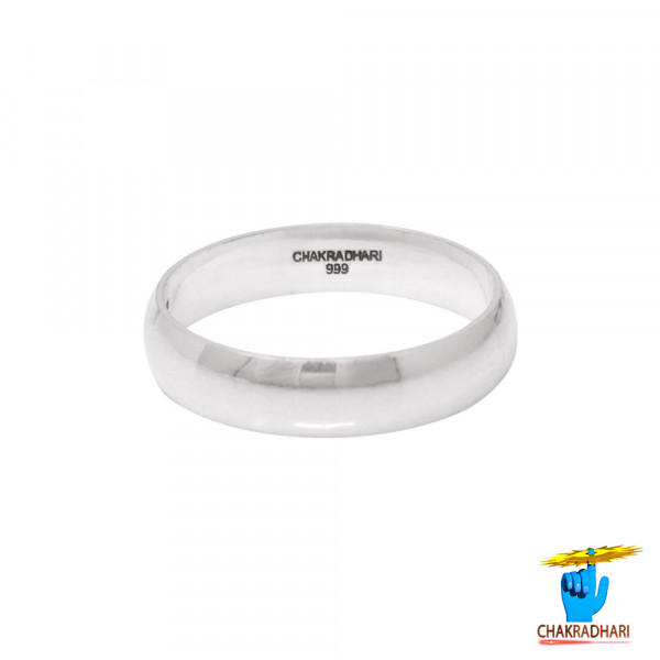 Image of 99.9% Silver Half Round Lathe Ring -  चाँदी आधा चक्कर खराद मुद्रिका(5 gm)