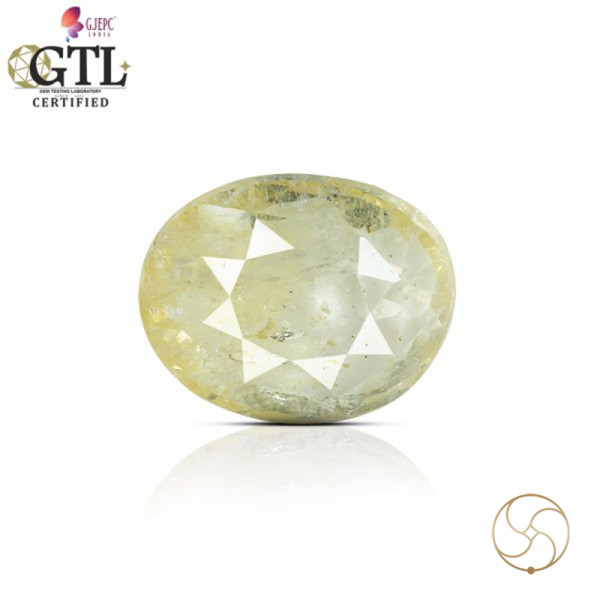Image of 06.05 Carats Yellow Sapphire Gemstone With Ring Or Pendant -  पुखराज ठोस