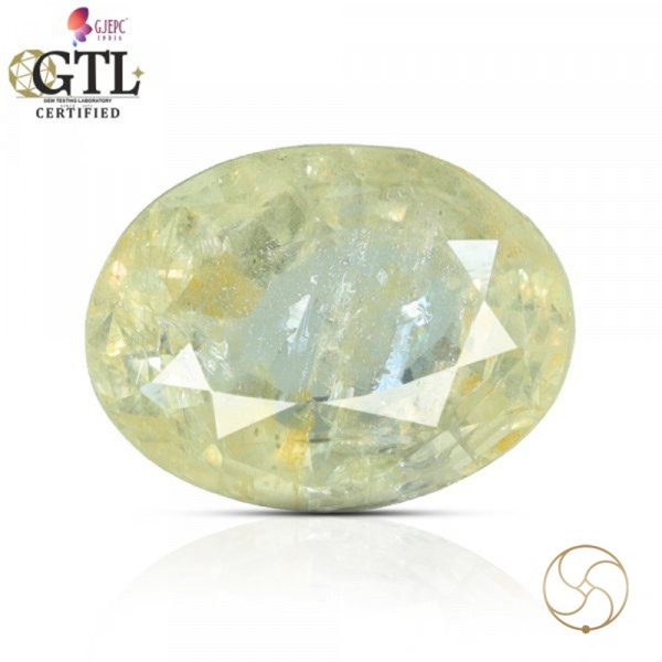 Image of 04.99 Carats Yellow Sapphire Gemstone With Ring Or Pendant -  पुखराज ठोस