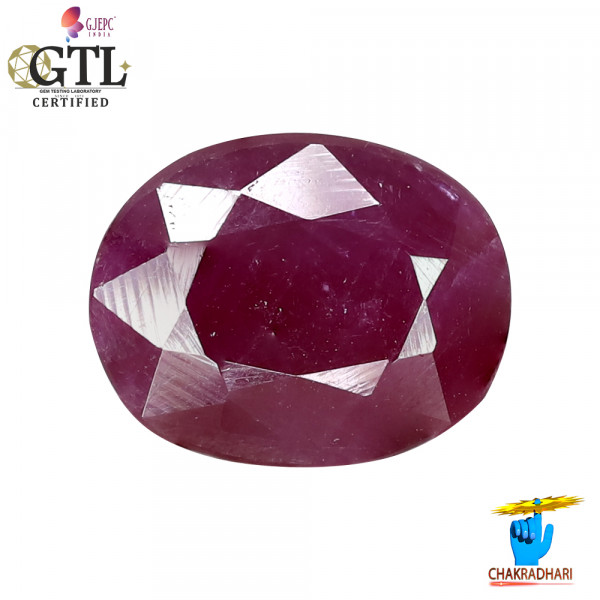 Image of 5.61 Carat Ruby Gemstone With Ring Or Pendant - मानक रत्न