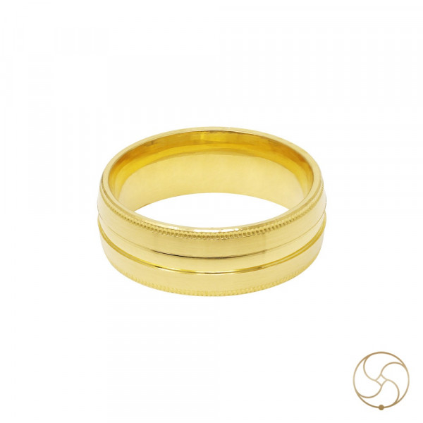 Image of 99.9% Gold Dual Band ring - स्वर्ण द्वि-बंध मुद्रिका (15gm)