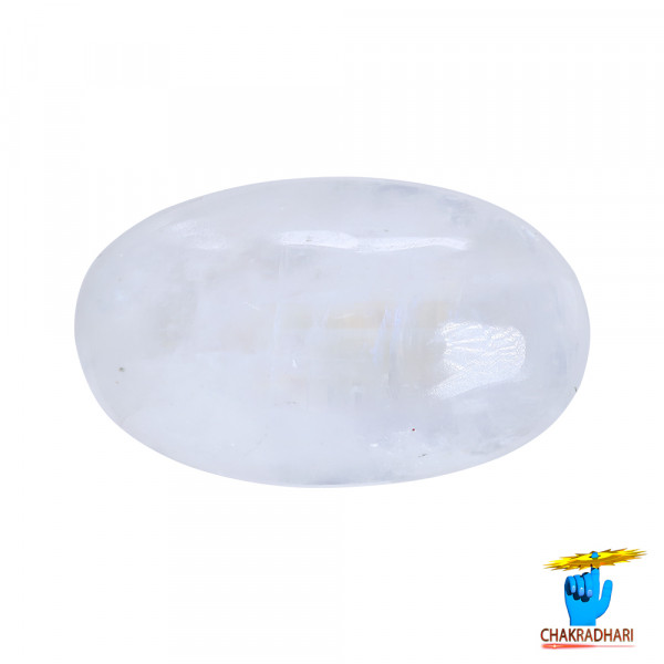 Image of 11.3 Carat Moon Gemstone With Silver Ring or Pendant- चंद्रमणि रत्न