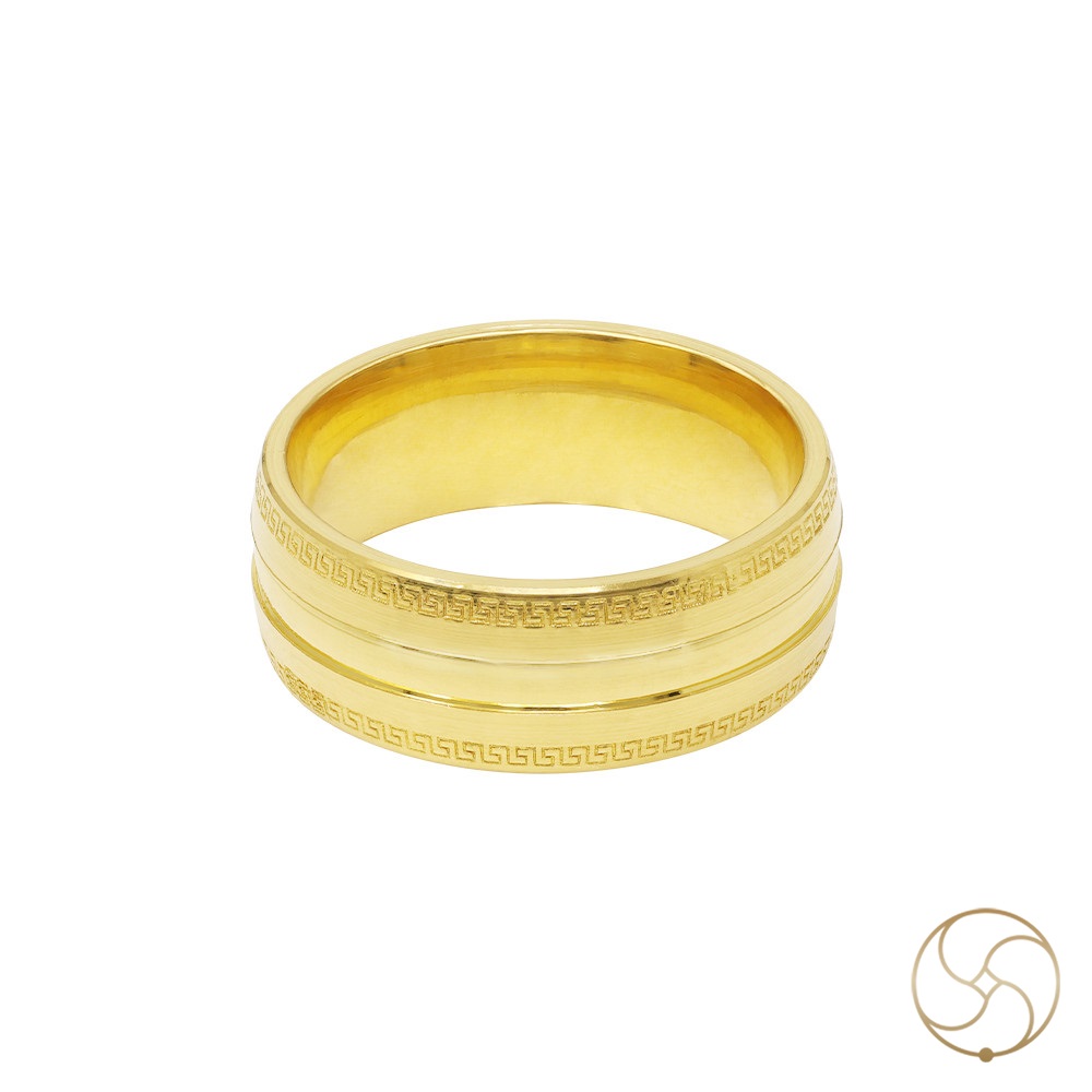 999 Gold with Eternal flow symbol ring  -      15gm