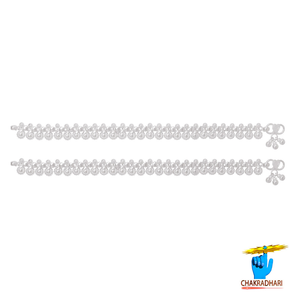 996 Silver Phulwari Payal -   