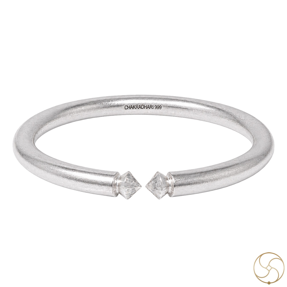 999 Silver Ghumti Bangle for Men