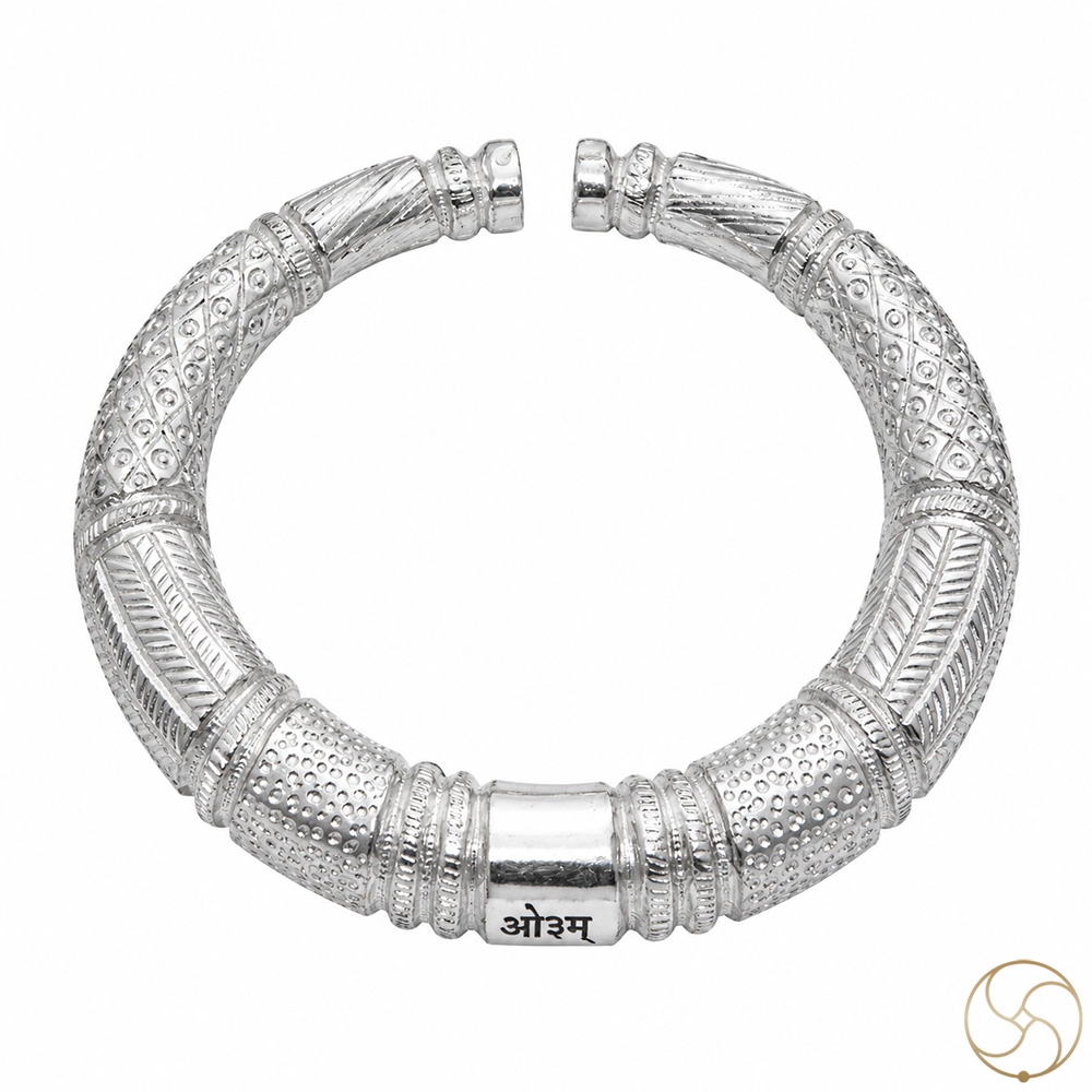 999 Silver Utardar Bangle for Men