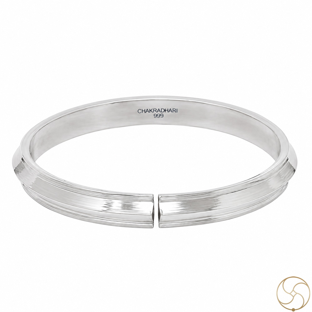 999 Silver Sikh Bangle for Men