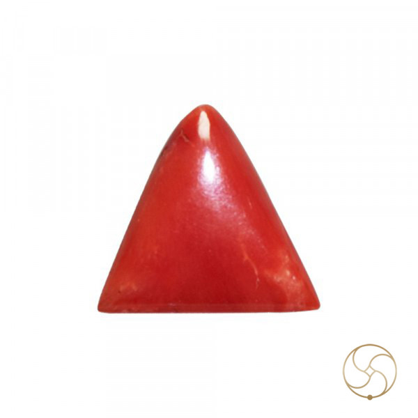 Image of 06.50 Ratti Triangular Coral With Ring Or Pendant - मूंगा रत्न