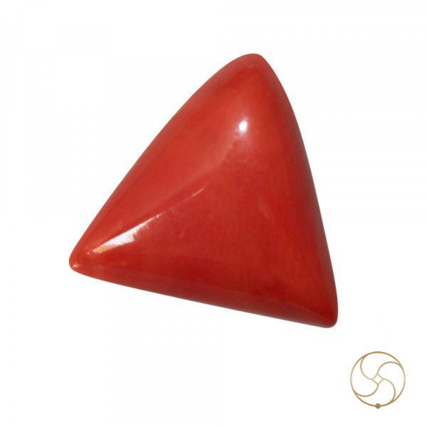 Image of 06.50 Ratti Triangular Coral With Ring Or Pendant - मूंगा रत्न