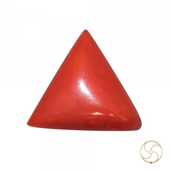 Image of 06.50 Ratti Triangular Coral With Ring Or Pendant - मूंगा रत्न