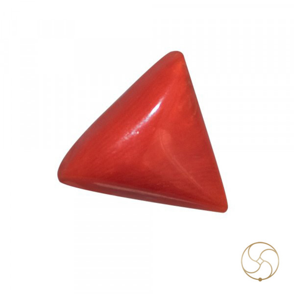 Image of 06.50 Ratti Triangular Coral With Ring Or Pendant - मूंगा रत्न