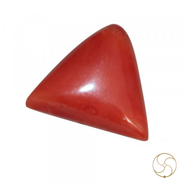 Image of 06.50 Ratti Triangular Coral With Ring Or Pendant - मूंगा रत्न