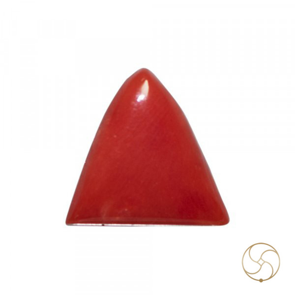 Image of 06 Ratti Triangular Coral With Ring Or Pendant - मूंगा रत्न