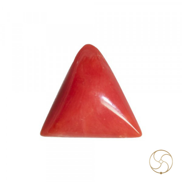 Image of 06 Ratti Triangular Coral With Ring Or Pendant - मूंगा रत्न