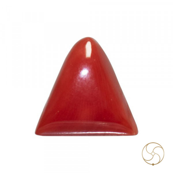 Image of 06 Ratti Triangular Coral With Ring Or Pendant - मूंगा रत्न