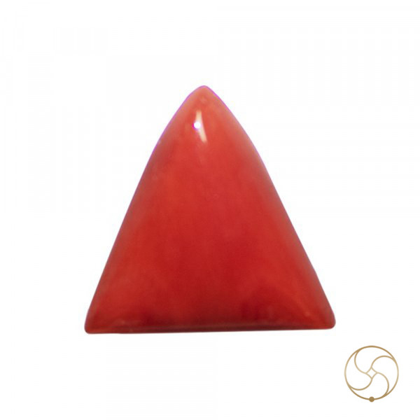 Image of 06 Ratti Triangular Coral With Ring Or Pendant - मूंगा रत्न