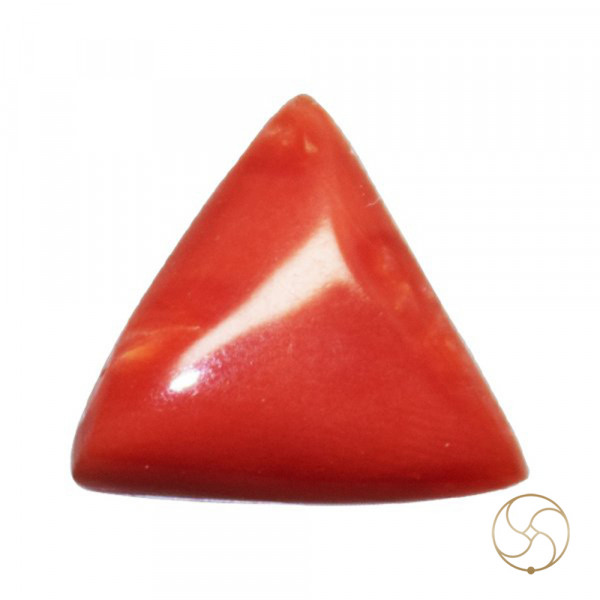 Image of 06 Ratti Triangular Coral With Ring Or Pendant - मूंगा रत्न