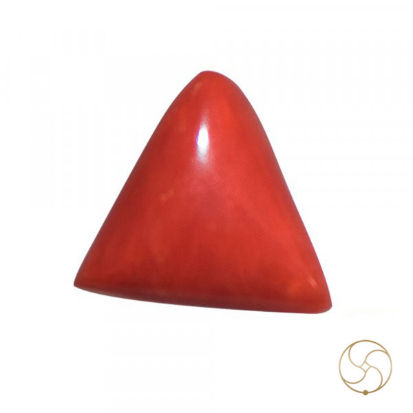 Image of 06 Ratti Triangular Coral With Ring Or Pendant - मूंगा रत्न