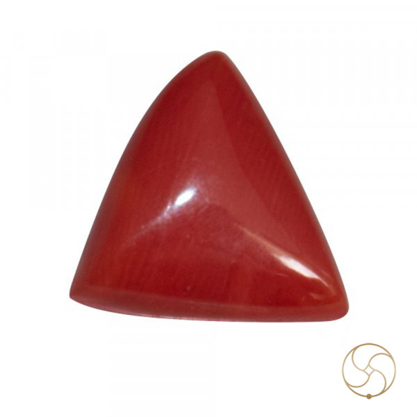 Image of 06 Ratti Triangular Coral With Ring Or Pendant - मूंगा रत्न
