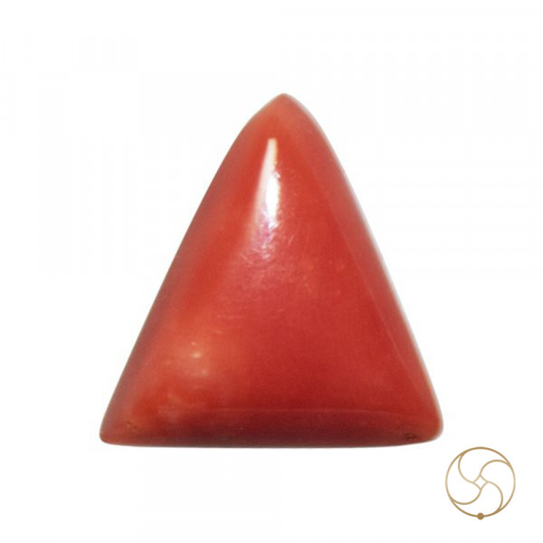 Image of 5.50 Ratti Triangular Coral With Ring Or Pendant - मूंगा रत्न