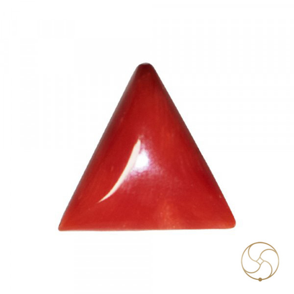 Image of 5.50 Ratti Triangular Coral With Ring Or Pendant - मूंगा रत्न