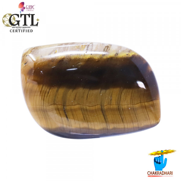 Image of 8.2 Carat Tiger Eye Gemstone With Ring or Pendant -टाइगर ऑय